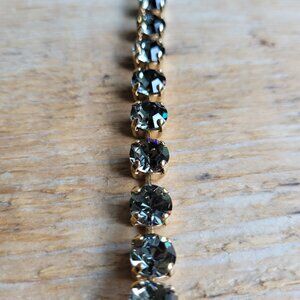 Coach Vintage Pave Swarovski Crystal Strand Gold Plated Cupchain Bangle Bracelet